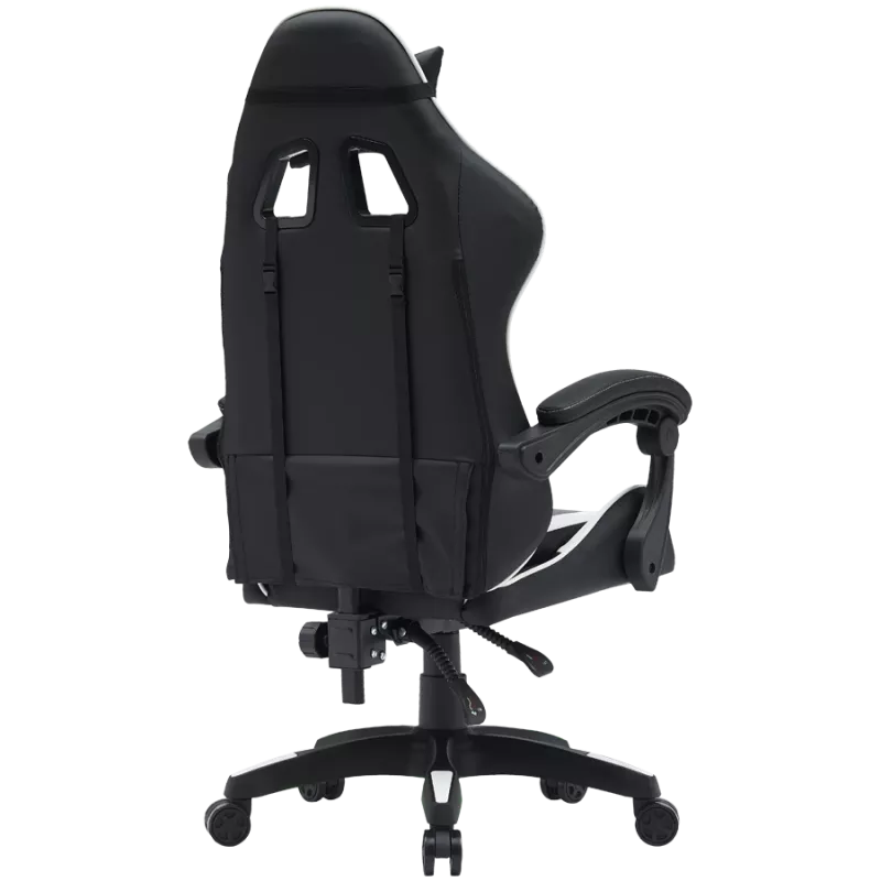 Žaidimų kėdė CANYON Core SGCH2 — juoda/baltos spalvos, ergonomiškas dizainas, reguliuojamas aukštis
