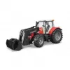 Žaislinis traktorius BRUDER Massey Ferguson 7624 su priekiniu krautuvu, raudonos spalvos, nuo 3 metų amžiaus