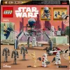 LEGO Star Wars klonų karių ir mūšio droidų mūšio paketas statybiniai žaislai vaikams su greitaeigiu motociklu, transporto priemone, 4 mini figūrėlėmis ir 5 figūromis, dovana berniukams