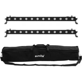 LED juostų rinkinys EUROLITE 2x LED BAR-12 QCL RGBA su minkštuoju krepšiu – 2 vnt., QCL RGBA šviesos diodai