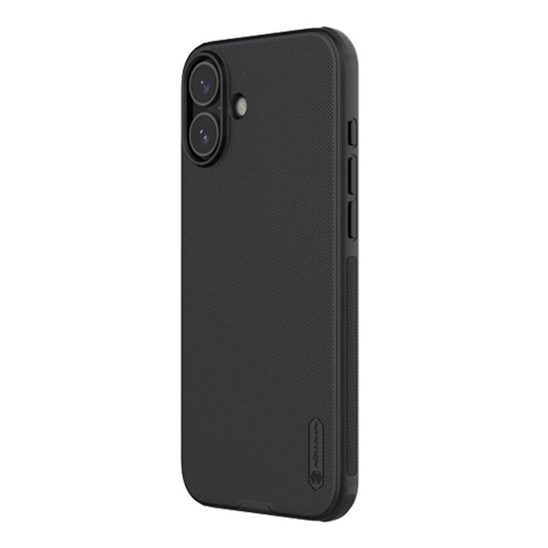 Nillkin Frosted Shield Pro telefono dėklas, skirtas iPhone 16 Plus — juodas, standus matinis galinis paviršius, plonas