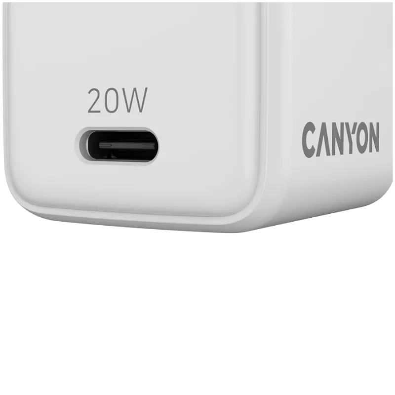 CANYON įkroviklis CU20C GaN 20W 1xPD EU Baltas