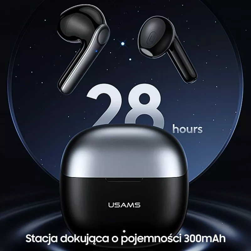 Ausinės USAMS TWSXH Series Dual Mic Wireless mėlynos / mėlynos BHUXH03