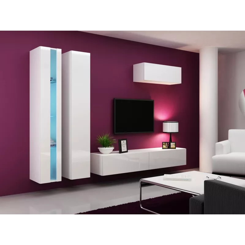 Cama lentynų blokas VIGO NEW 180/40/30 baltas/baltas blizgesys