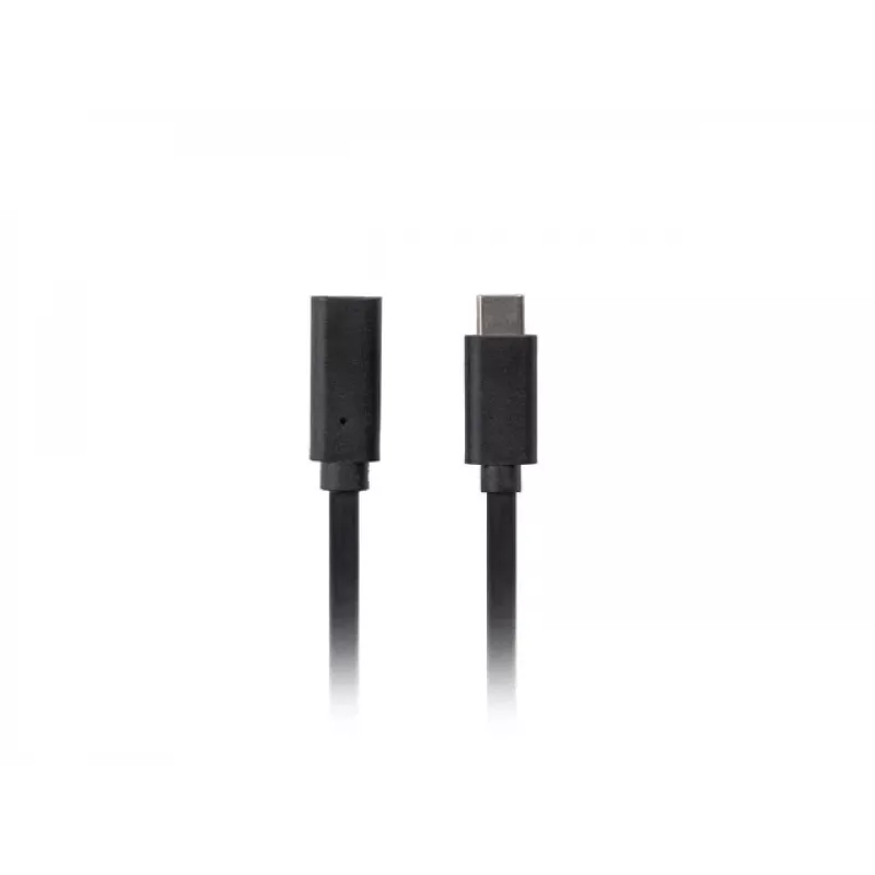 USB laidas LANBERG CA-USBE-20CC-0015-BK USB-C į USB-C 1,5 m, USB 3.2 Gen 1 (5 Gbit/s), paauksuoti kontaktai, juodas