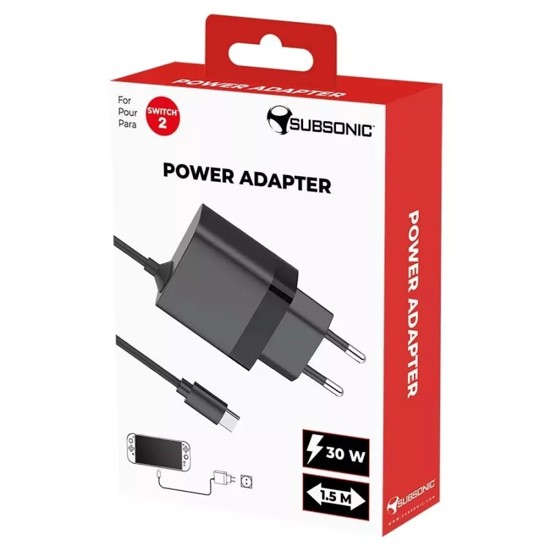 Maitinimo adapteris SUBSONIC SA5713, skirtas Switch 1/2, 15 V 2,5 A