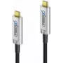 FiberX USB kabelis FX-I600-015 15 m USB 3.2 Gen 1 USB C juoda sidabrinė