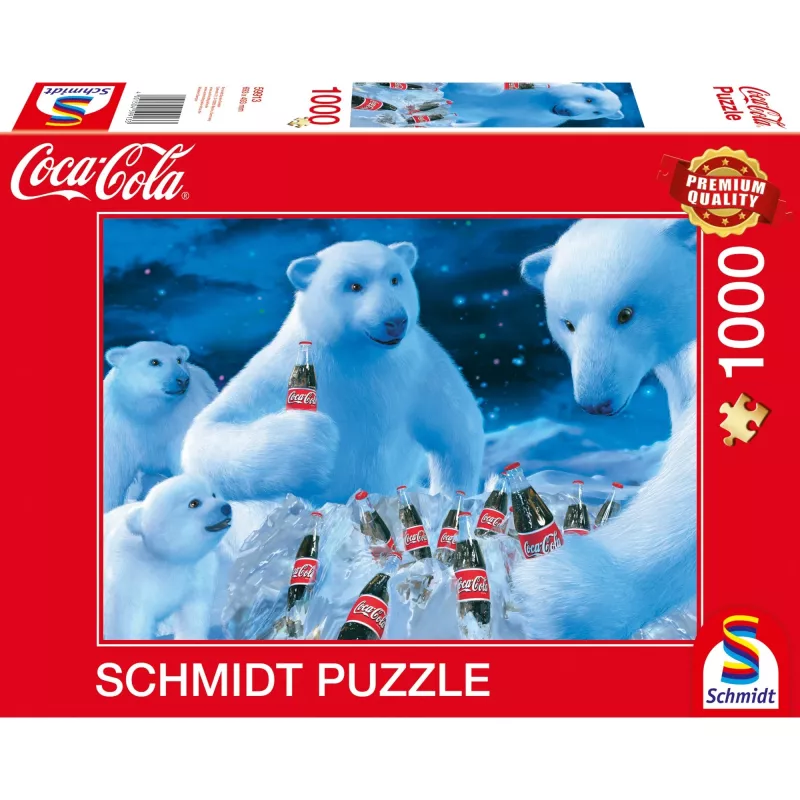 Coca-Cola - baltosios meškos, 1000 dalių dėlionė