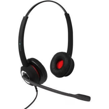 Binaural USB laisvų rankų įranga Plusonic 10.2P suderinama su BBB, laidinis USB ryšys, binauralinis dizainas