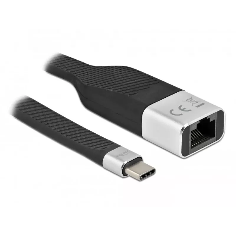 FPC plokščiasis juostinis laidas DeLOCK 86936 USB Type-C į Gigabit LAN 15 cm