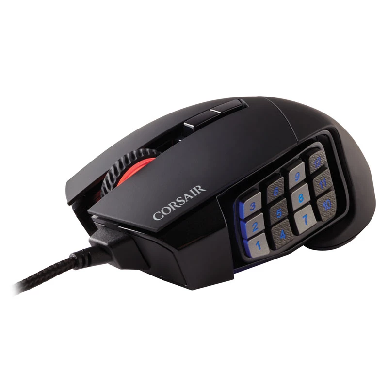 Corsair Gaming pelė Scimitar RGB Elite Optical Wired 17 Keys 18000 dpi Juoda