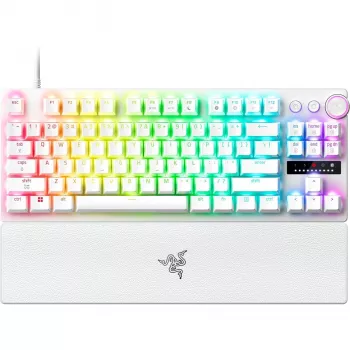 Razer Huntsman V3 Pro Tenkeyless 8KHz | Žaidimų klaviatūra | Laidinė | JAV | Balta | „Razer Analog Optical Switch Gen-2“