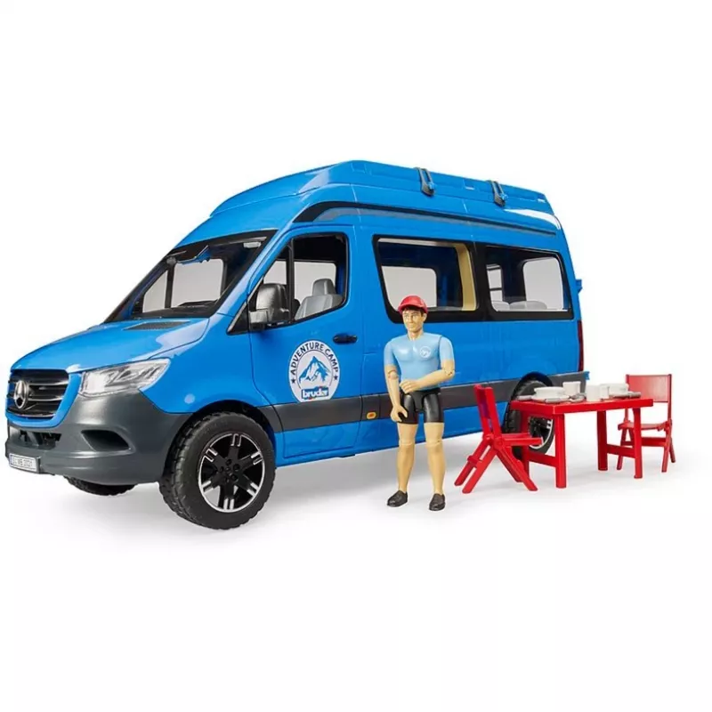 BRUDER kemperis MB Sprinter 02684 su vairuotoju – mastelinis transporto priemonės modelis žaislas