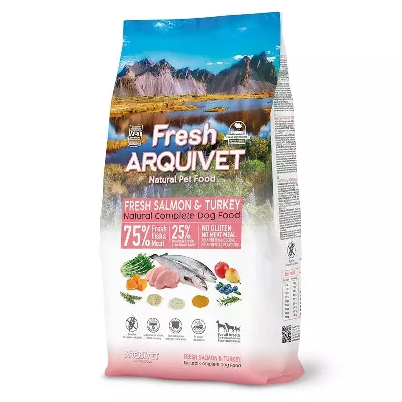 ARQUIVET Fresh Salmon with turkey - pusiau drėgnas šunų ėdalas - 2,5 kg