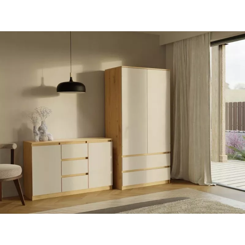 MALWA SS-90 wardrobe artisan ąžuolas/kašmyro