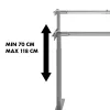 Rankiniu būdu reguliuojamas stalas MACLEAN MC-790NG — maks. apkrova 60 kg, maks. aukštis 120 cm