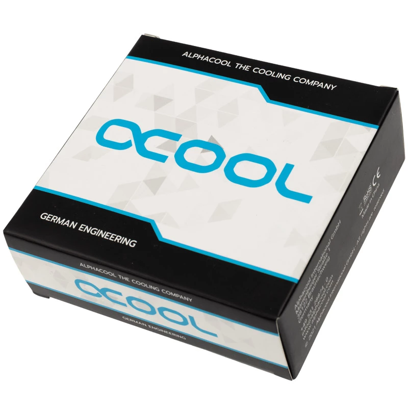 Jungtis Alphacool 17484, žalvaris, balta, 23 mm aukštis, 26 mm skersmuo, pakuotėje 6 vnt.