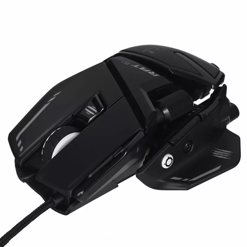 Žaidimų pelė Mad Catz R.A.T. 8+ — dešiniarankė, optinė, 16000 DPI, 11 mygtukų, USB Type-A, 145 g