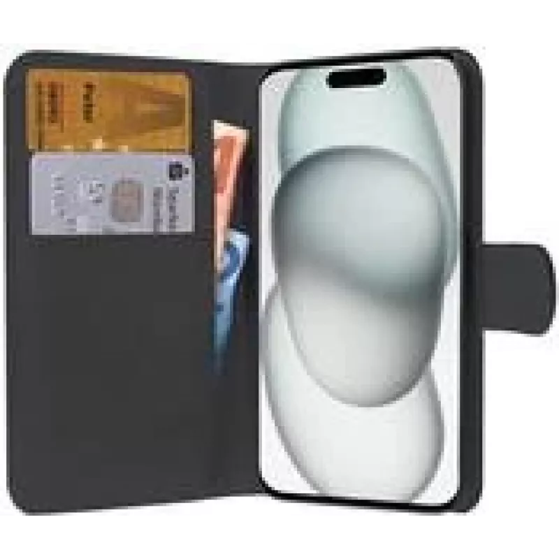 PEDEA Book Cover Classic, skirtas iPhone 15, juodas (50160965)