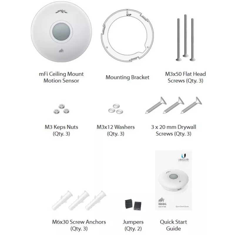 „Ubiquiti Networks mFi-MSC“ – 0–50 °C – 5–95 – 13,45 cm – 13,45 cm – 3,05 cm (mFi-MSC)