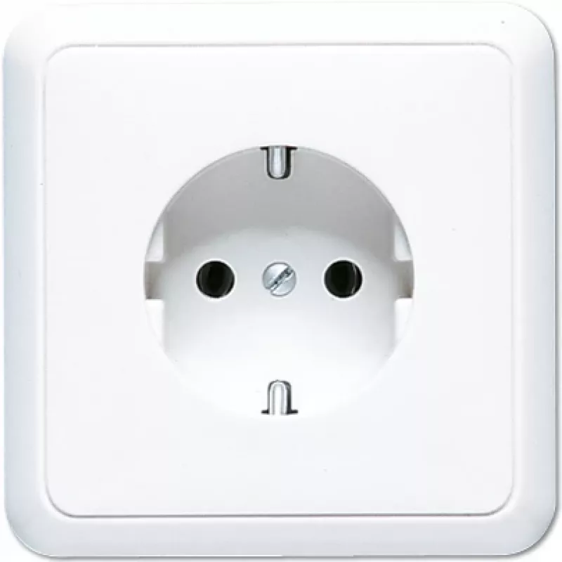 Jung 5520 WW Kištukinis lizdas F tipas Baltas (5520WW)