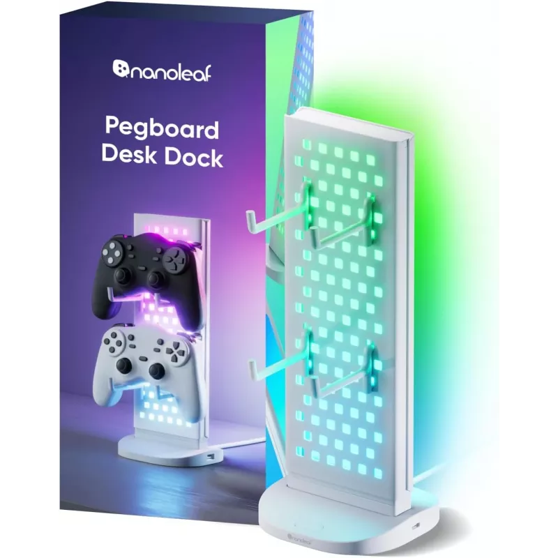 Nanoleaf Pegboard Desk Dock, Balta | 15 W | RGB