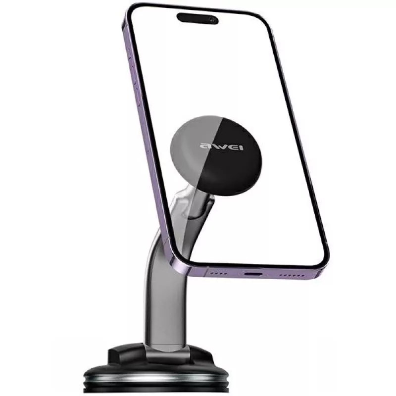 Magnetinis telefono laikiklis Awei X45, skirtas tvirtinti prie priekinio stiklo ir prietaisų skydelio, suderinamas su išmaniaisiais telefonais