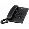 Laidinis telefonas Panasonic KX-TS500 juodas su skambintojo ID ir garsiakalbiu