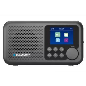 Radijo laikrodis BLAUPUNKT DR8BK — skaitmeninis žadintuvas su FM/DAB+, „Bluetooth 5.3“, 2 W, 1800 mAh, USB įkrovimas, juodas