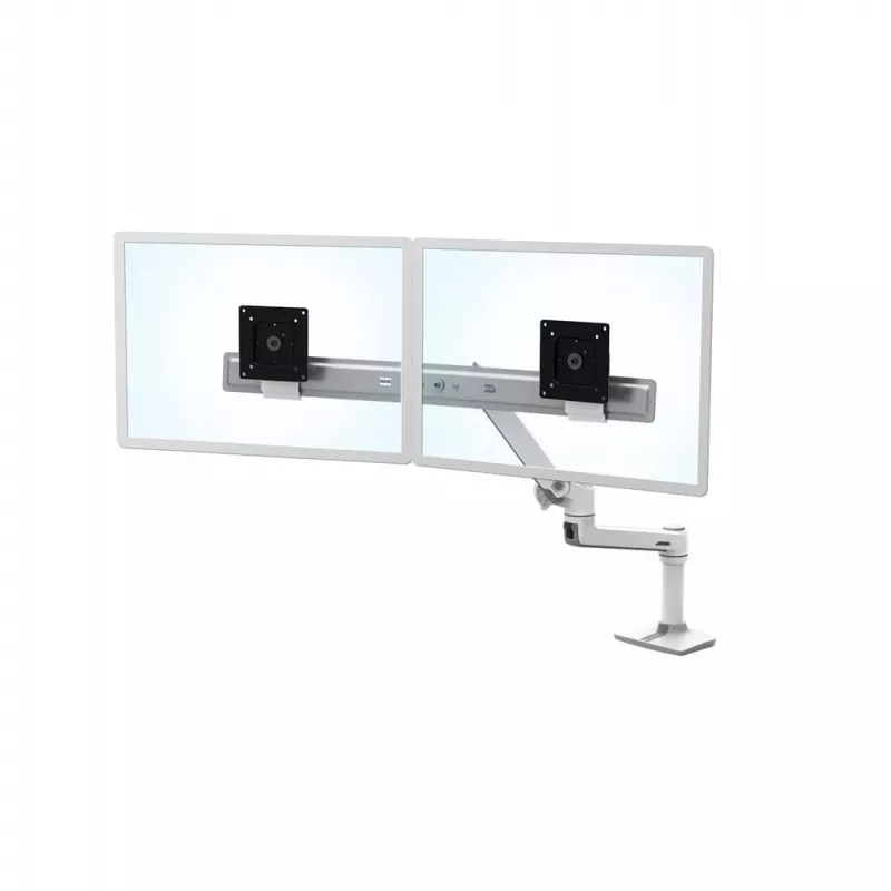 Stalinis laikiklis Ergotron LX Series Dual Direct Arm 63,5 cm (25 colių) baltas