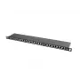 Patch panel LANBERG PPS5-0024-B 24 prievadų CAT5e, metalinis, 0.5U, 445×99×22.3 mm, juodas