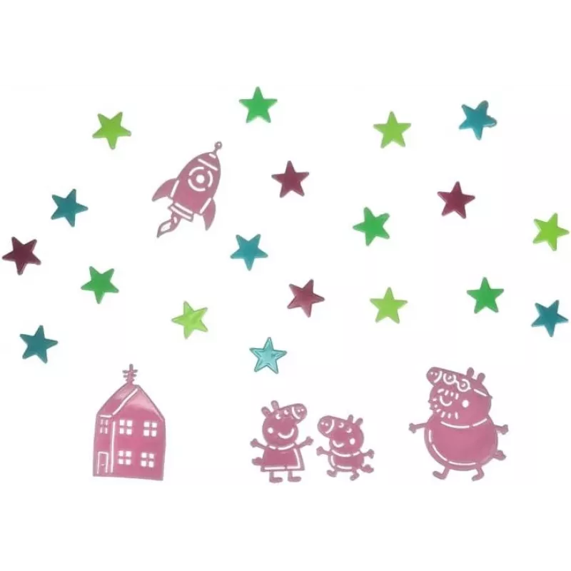 Sienų lipdukai Hasbro Peppa Pig PP13870PP Šviečiančios tamsoje žvaigždės