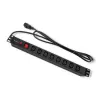 Qoltec 53998 maitinimo juosta RACK 19 | 1U | 10A | PDU | 8xIEC C13 | 2m