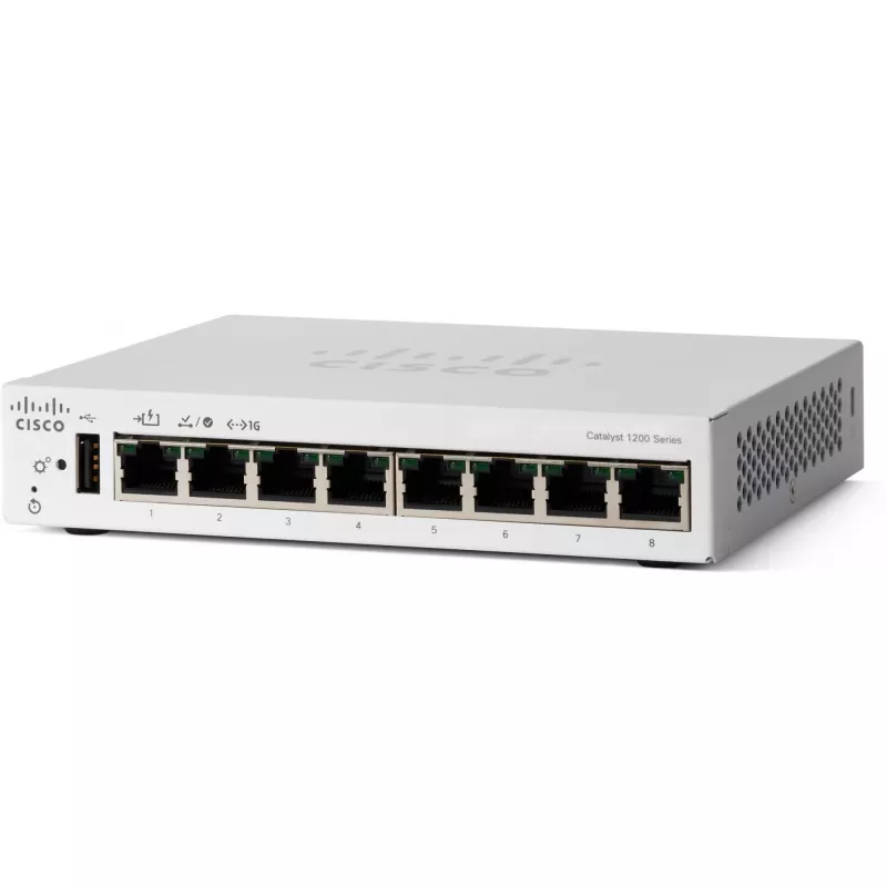 CISCO Catalyst 1200 8 prievadų GE Stalinio kompiuterio Išorinis maitinimo šaltinis PoE Įvestis