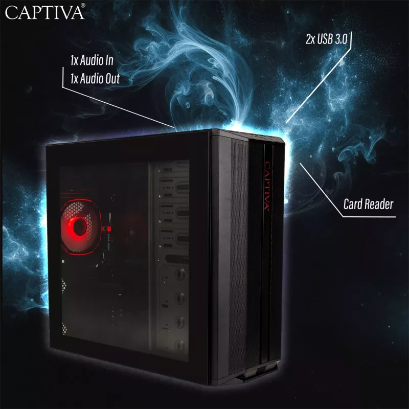 Kompiuteris Captiva CAPTIVA PC Advanced Gaming R92-769 Ryzen 7 5700X 32GB SSD 1TB RTX5060 Ti 8GB Windows 11 Home 64-bit