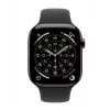 Išmanusis laikrodis „Apple Watch Series 11“ GPS + Cellular 46 mm, tamsiai pilkas titano korpusas, juodas sportinis dirželis M/L