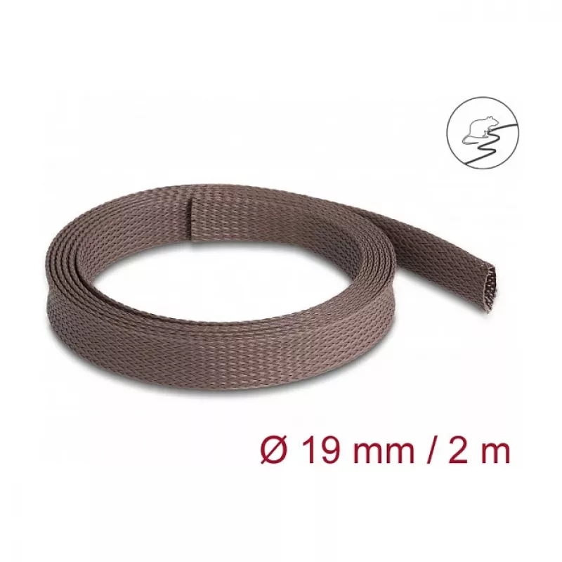 Kabelių apvalkalas DeLOCK 20899 rudas poliesteris 1,9 cm skersmuo