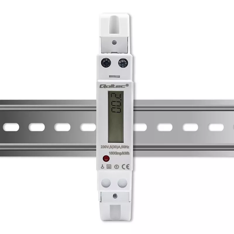 Vienfazis elektroninis skaitiklis QOLTEC 50993 230V 30A