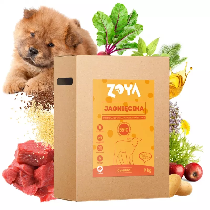 Sausas šunų maistas ZOYA ColdPRO Lamb 9 kg — suaugusių šunų priežiūros formulė, 26 % baltymų, 9,5 % riebalų, be glitimo ir sojos