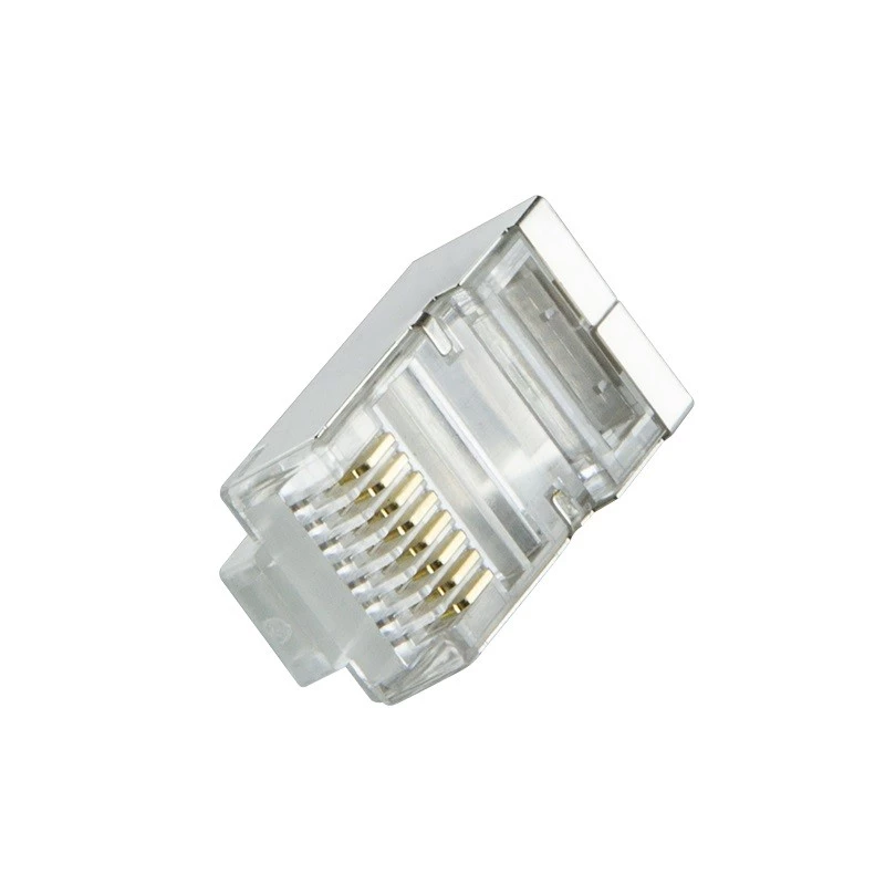 Kištukinė jungtis CAT.6 RJ45 100 vnt., oranžinė