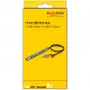 DELOCK 4 prievadų plonas USB šakotuvas — USB 3.2 Gen 1 priegloba Type-C, 3× USB 5 Gbps Type-C + 1× USB 5 Gbps Type-A, pilkas, metalinis