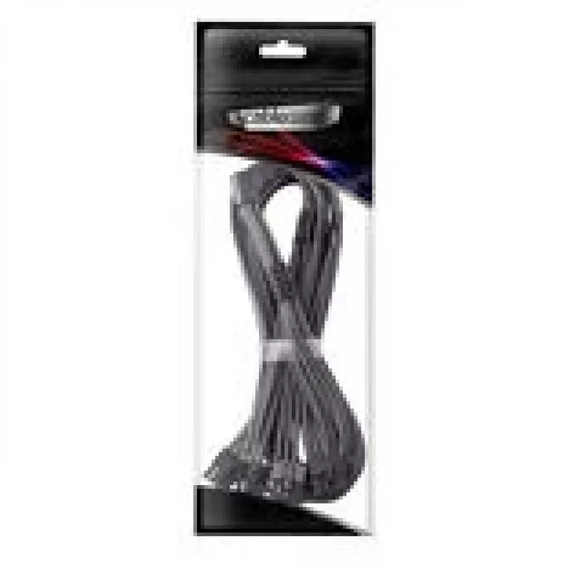 CableMod C-Series Pro Anschlusskabel Variante A 90° 16 kontaktų į 4×8 kontaktų PCIe anglies pluošto