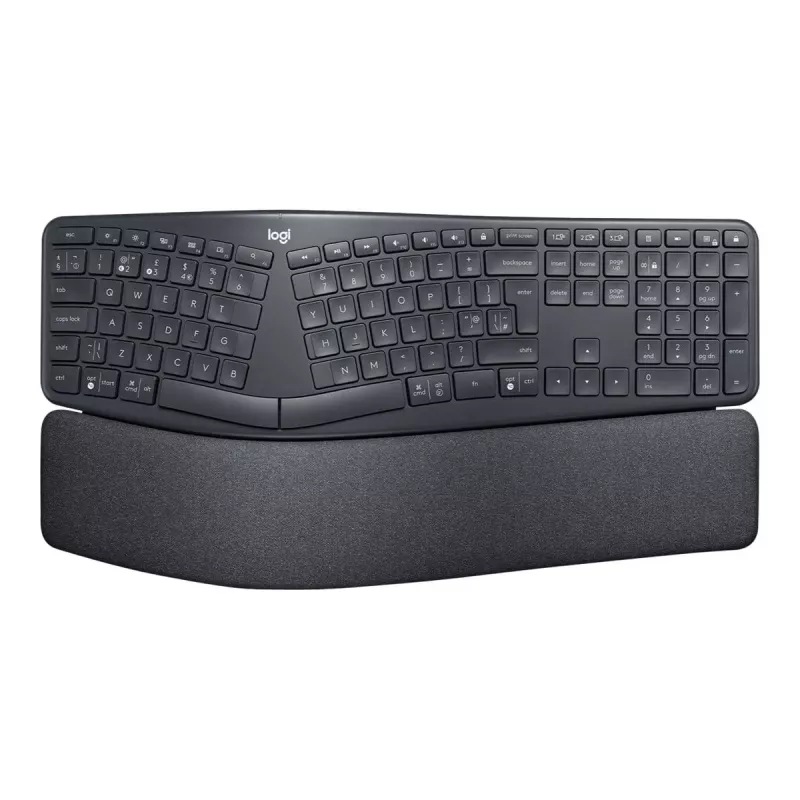 Logitech ERGO K860 - klaviatūra - belaidė - 2,4 GHz, Bluetooth 5.0 - QWERTY - GB - grafito spalvos