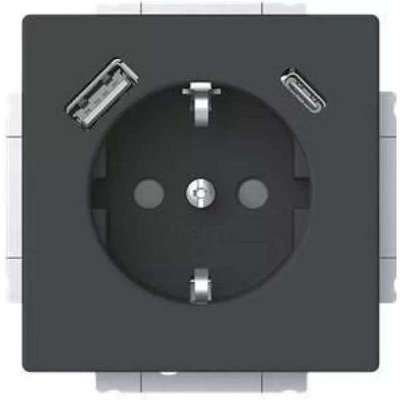 Busch-Jaeger SCHUKO lizdas USB-A+C 20 EUCB2USBAC-885 (2CKA002011A6312)