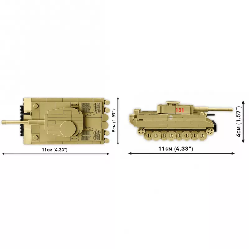 Cobi Tiger I 131 statybinis rinkinys – 144 vnt., rekomenduojama amžiaus grupė 6+, žalias
