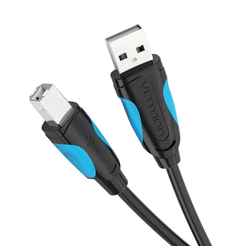 USB 2.0 A–USB-B laidas Vention VAS-A16-B500, 5 m, juodas, kištukas–kištukas, 480 Mbps