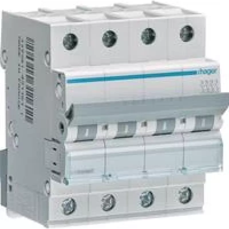 Hager miniatiūrinis automatinis jungiklis 4 polių C-25A, 6kA MCN425 (MCN425)