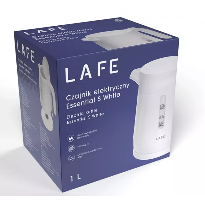 Elektrinis virdulys LAFE 1 l 2200 W baltas