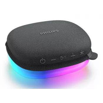 Bluetooth garsiakalbis Philips TAS2307BK/00 su integruotais šviestuvais, belaidis garso atkūrimas