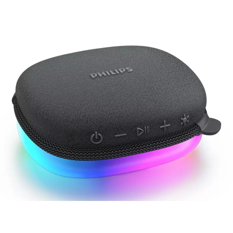 Bluetooth garsiakalbis Philips TAS2307BK/00 su integruotais šviestuvais, belaidis garso atkūrimas